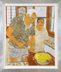 Andrea e Antonietta, lavorazione a foglia d'oro cm. 65x54